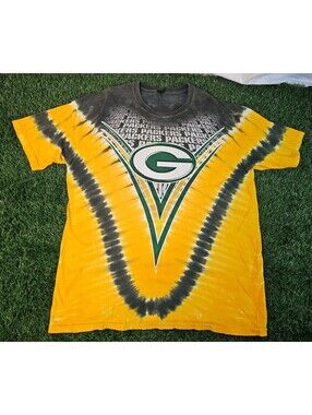 Vtg Faded Green Bay Packers Tie-Dye T-Shirt NFL Football 2XL XXL 2000s